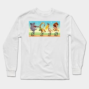 Unicycle Animals Long Sleeve T-Shirt